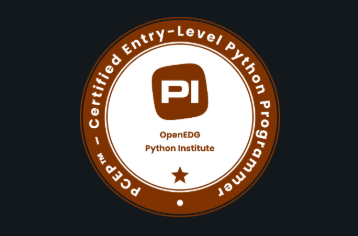 Certified Entry-Level Python Progrmmer Badge